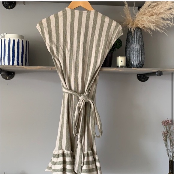 Mango Striped Wrap Dress - Picture 2 of 4